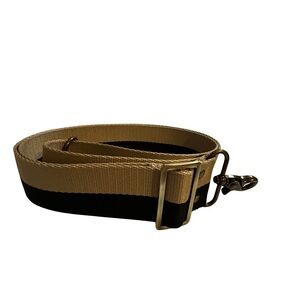 Parker Thatch - Adjustable Crossbody Strap - Khaki & Black Stripe